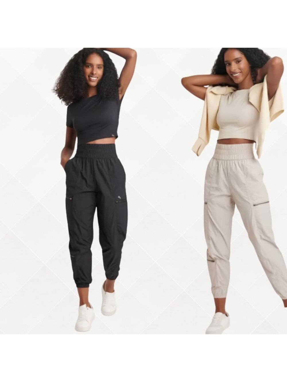 NWT JoyLab High-Rise Cargo Joggers • Black Onyx - Size S - WAW-100114